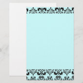 Papeterie DAMASK, bleu (Devant / Derrière)