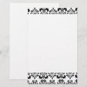 Papeterie DAMASK, noir et blanc (Devant / Derrière)
