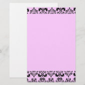 Papeterie DAMASK, noir et rose (Devant / Derrière)