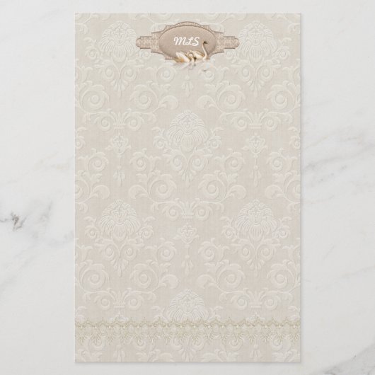 Papeterie Damask Swan Elegance (Devant)