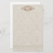 Papeterie Damask Swan Elegance (Devant / Derrière)