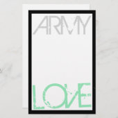 Papeterie d'amour d'armée (Devant / Derrière)