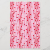 Papeterie d'amour washi rayé cœur (Dos)