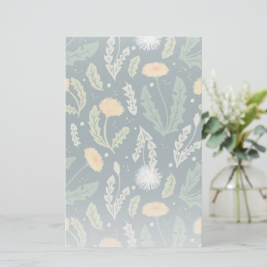 Papeterie Dandelion Floral Weed Motif (Debout devant)
