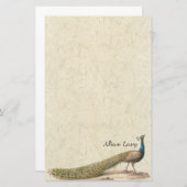 Papeterie d'animaux de faune d'oiseau de paon (Devant / Derrière)