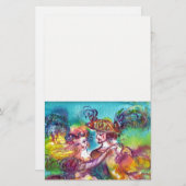 Papeterie DANSE CARNAVALE, Mascarade Vénitienne Blanc (Devant / Derrière)