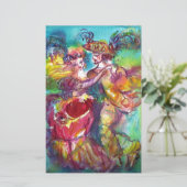 Papeterie DANSE CARNIVALE, douce antique rose blanc (Debout devant)