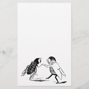 Papeterie Danse des insectes vintages; Volée de bleuet