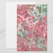 Papeterie Danse expressionniste Abstraite en rose et vert (Devant / Derrière)