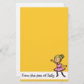 Papeterie danseur classique personnalisable de bande (Devant / Derrière)