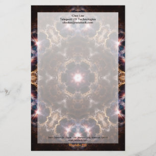 Papeterie d'art fractal Golden Light Wings
