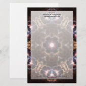 Papeterie d'art fractal Golden Light Wings (Devant / Derrière)