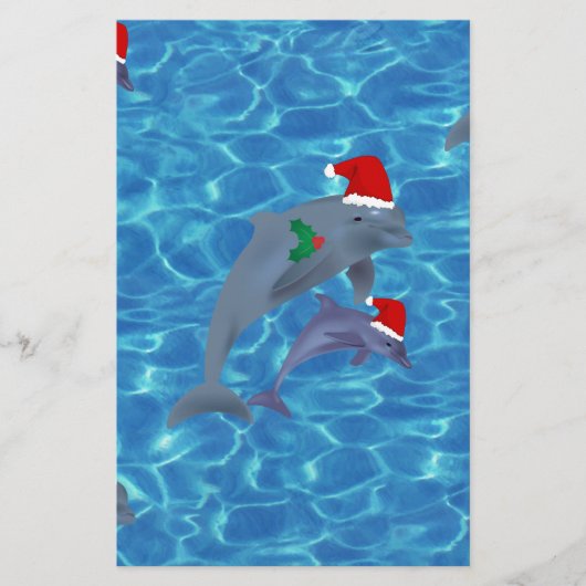Papeterie dauphins de santa claus (Devant)