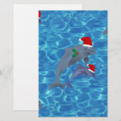 Papeterie dauphins de santa claus (Devant / Derrière)