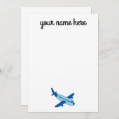 Papeterie d'avion Cartes de correspondance pour en (Devant / Derrière)