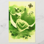 PAPETERIE DAY PATRICK'S DAY LUNE LADY AVEC MONOGRAM SHAMROCK (Devant)