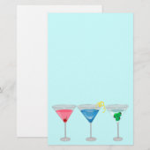 Papeterie de 3 martini (Devant / Derrière)