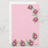 Papeterie de 5,5 po x 8,5 po/ Lys asiatiques (Devant / Derrière)