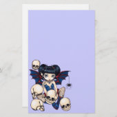 Papeterie de "araignées et de crânes" (Devant / Derrière)