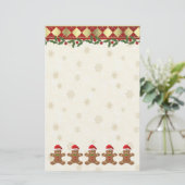 Papeterie de biscuits de père Noël de pain d'épice (Debout devant)