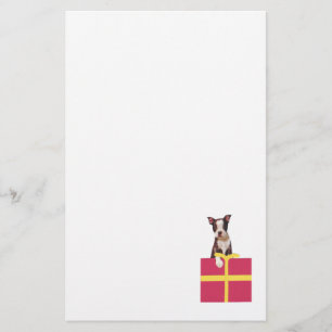 Papeterie de boîte-cadeau de Boston Terrier