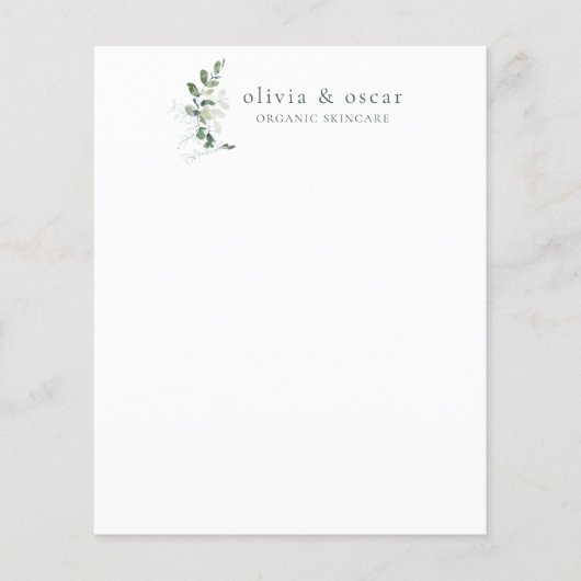Papeterie de bureau minimaliste eucalyptus botaniq (Devant)