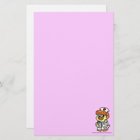 Papeterie de canard d'infirmière (Devant / Derrière)