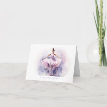 Papeterie de cartes de remerciement de ballet pers