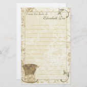 Papeterie "de casquette supérieur antique" (Devant / Derrière)