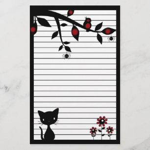 Papeterie de chat noir
