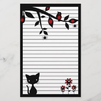 Papeterie de chat noir