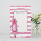 Papeterie de chat personnalisée (Debout devant)