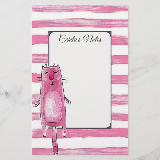 Papeterie de chat personnalisée (Devant)