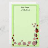 Papeterie de coccinelle (Devant / Derrière)