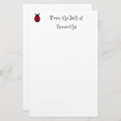 Papeterie de coccinelle (Devant / Derrière)