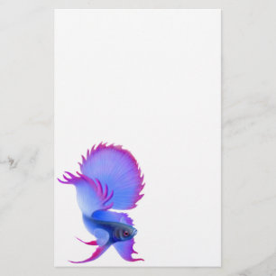 Papeterie de combat bleue de poissons de Betta