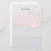 Papeterie de coucher du soleil d'île de trésor (Devant / Derrière)