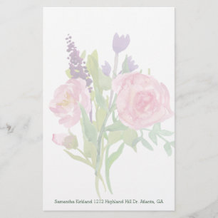 Papeterie de coutume de bouquet floral