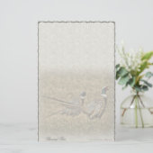 Papeterie de coutume de paires de faisan (Debout devant)