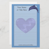 Papeterie de dauphin de Bottlenose (Devant / Derrière)