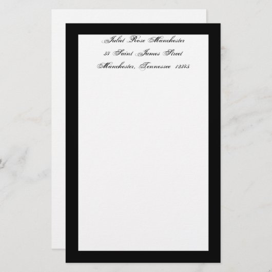 Papeterie de deuil (Devant / Derrière)