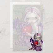 Papeterie "de dragon de Valentine" (Devant / Derrière)