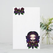 Papeterie "de fée noire d'orchidée" (Debout devant)