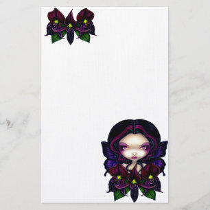 Papeterie "de fée noire d'orchidée"