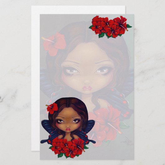 Papeterie "de fée rouge de ketmie" (Devant / Derrière)