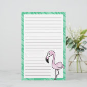 Papeterie de Flamant rose de Kawaii (Debout devant)