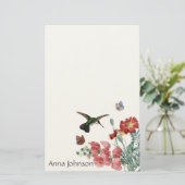 Papeterie de fleurs de papillon d'oiseau de (Debout devant)