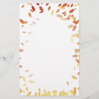 Papeterie de frontière de feuille d'automne