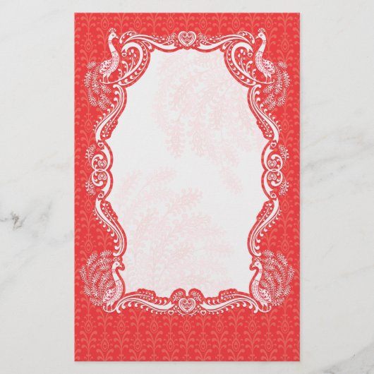 Papeterie de frontière de paon (Devant)