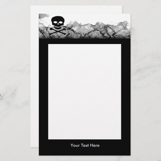 Papeterie de fumée de crâne (Devant / Derrière)